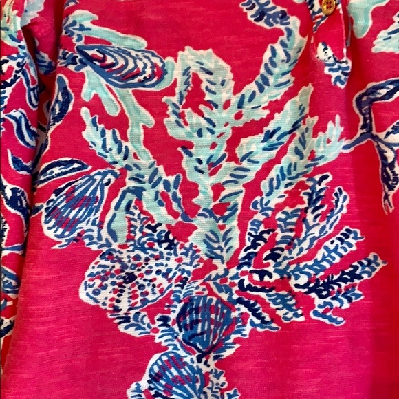 Lilly Pulitzer Kirby Pink Capri Samba Top - Sz: XS - Picture 7 of 11